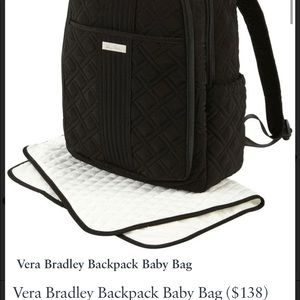 Vera Bradley Black Diaper Bag Backpack